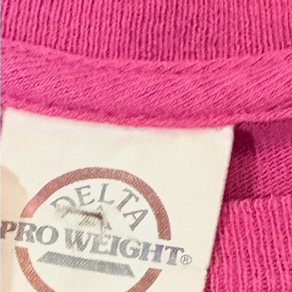 Gildan Pink Long Sleeve Tee Casual Cotton Blend - Picture 4 of 7